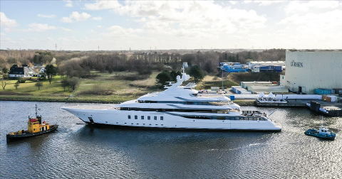 Lurssen Yachts суперяхта project Fiji спуск на воду