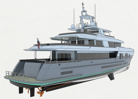 DLBA Naval Architects представили проект исключительно эффективной 45 метровой гибридной яхты