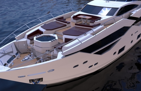 Спуск на воду Sunseeker 116 Fleur