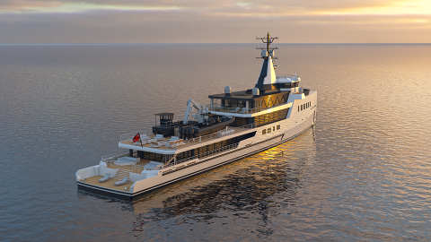 Damen Yachting построит необычное 72-метровое гибридное экспедиционное судно