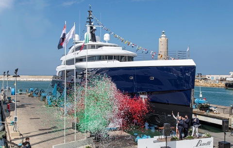 Верфь BENETTI спустила на воду моторную суперяхту "ZAZOU”