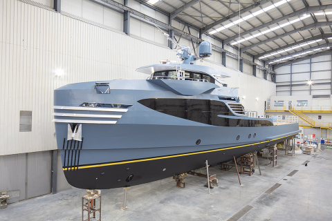 Новое судно поддержки PHI Phantom спущено на воду компанией Alia Yachts