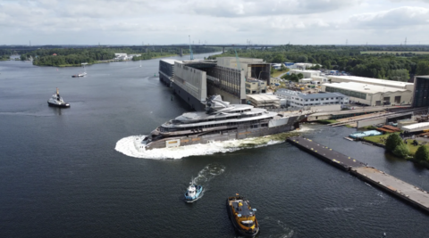 Lürssen тестирует на воде 122-метровую суперяхту Project Jag