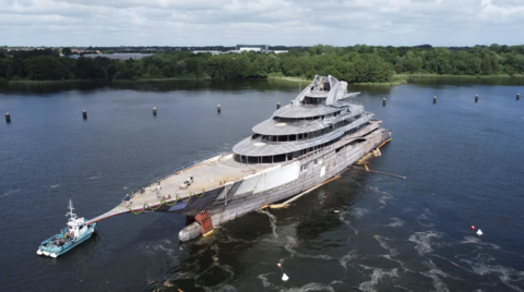 Lürssen тестирует на воде 122-метровую суперяхту Project Jag