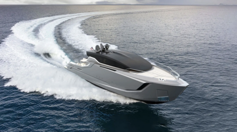 Компания Vento Yachts представила новую спортивную суперяхту с большим пляжным клубом