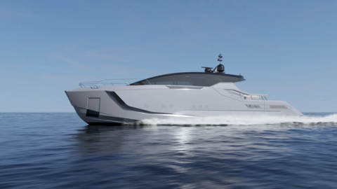 Компания Vento Yachts представила новую спортивную суперяхту с большим пляжным клубом