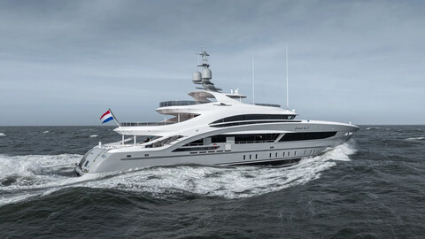 Heesen Yachts тестирует суперяхту Cinderella Noel IV на воде