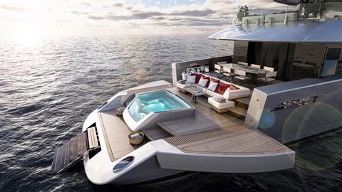 Columbus Yachts соединили корпус и надстройку для первой 37-метровой суперяхты Atlantique